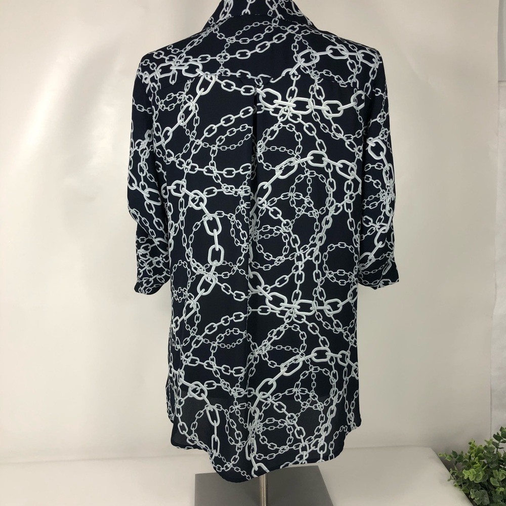 Soho New York & Company Jeans Chain Design Blouse size M - Picture 6 of 10